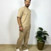 Pantalon et T-shirt Oversize en coton Lycra 270 GSM Simple Beig – Image 5